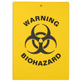 Biohazard pictogram klembord (Achterkant)