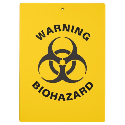 Biohazard pictogram klembord (Achterkant)