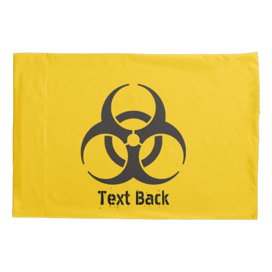 Biohazard pictogram kussensloop (Achterkant)
