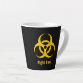 Biohazard pictogram latte mok (Rechterhoek)