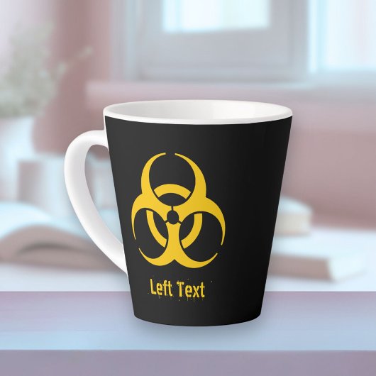 Biohazard pictogram latte mok