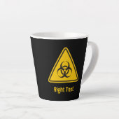 Biohazard pictogram latte mok (Rechterhoek)