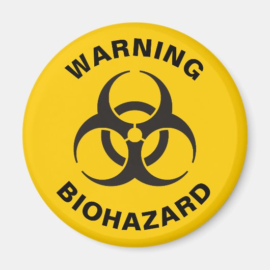 Biohazard pictogram magneet (Voorkant)