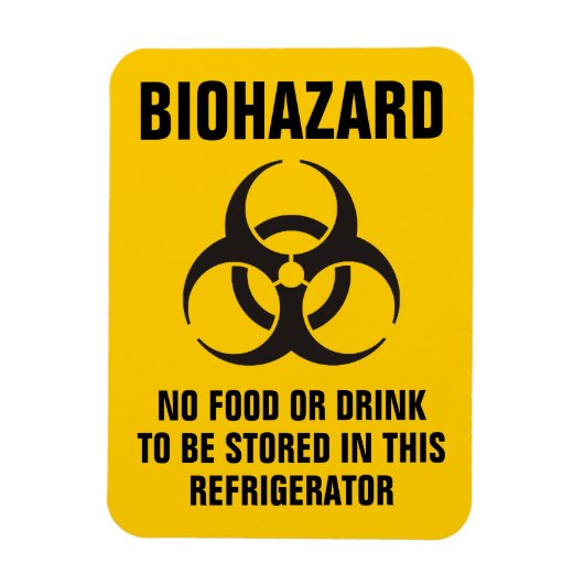Biohazard pictogram magneet (Verticaal)