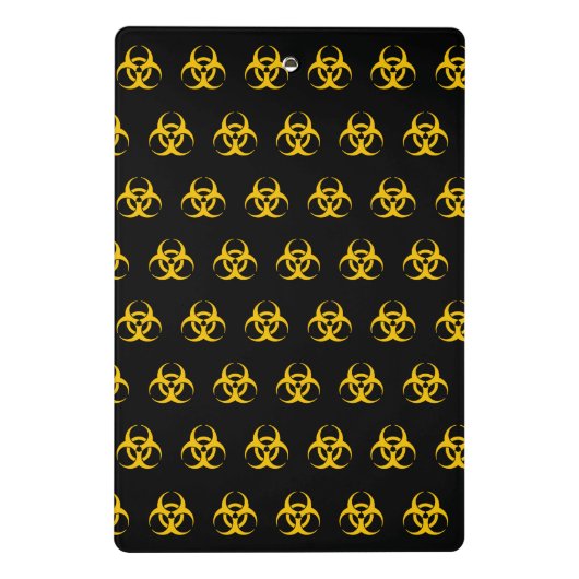 Biohazard pictogram mini klembord (Achterkant)