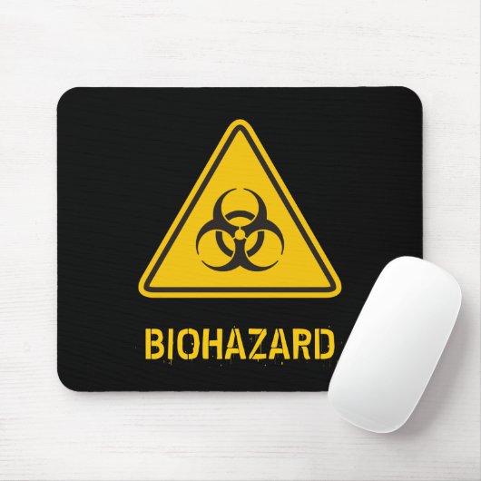 Biohazard pictogram muismat (Met muis)