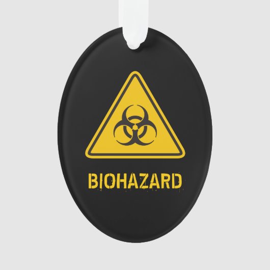 Biohazard pictogram ornament (voorkant)