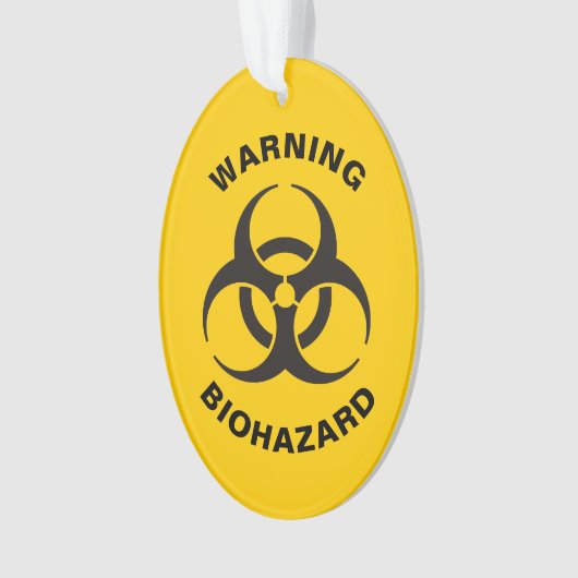 Biohazard pictogram ornament (voorkant)