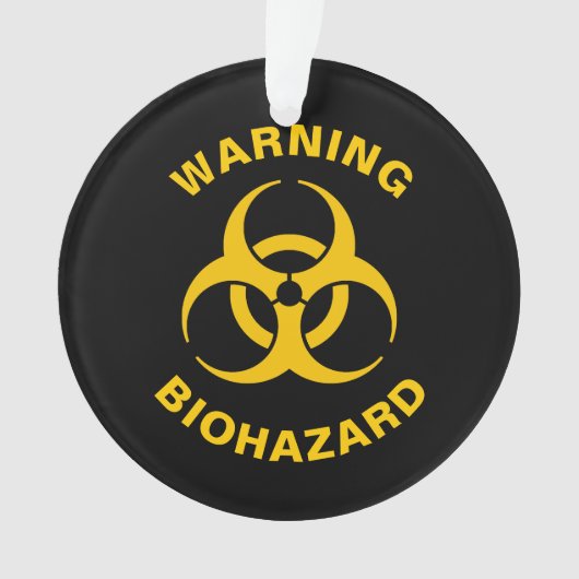 Biohazard pictogram ornament (voorkant)