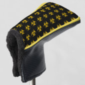 Biohazard pictogram patroon golfheadcover (3/4 voorkant)