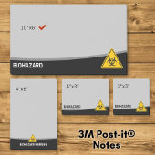 Biohazard pictogram post-it® notes