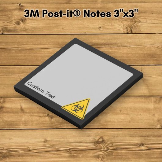 Biohazard pictogram post-it® notes