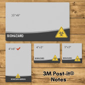 Biohazard pictogram post-it® notes