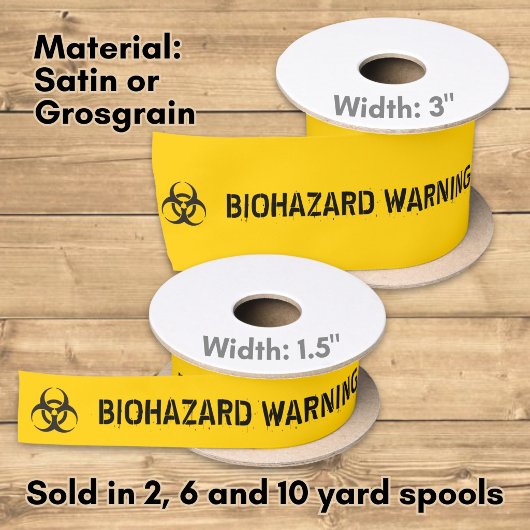 Biohazard-pictogram Satijnen Lint