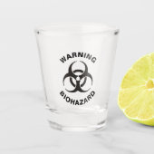 Biohazard pictogram shot glas (Voorkant)