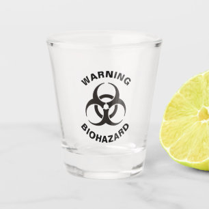 Biohazard pictogram shot glas