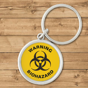 Biohazard pictogram sleutelhanger