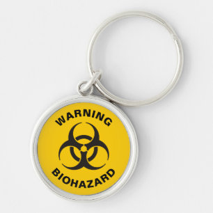 Biohazard pictogram sleutelhanger