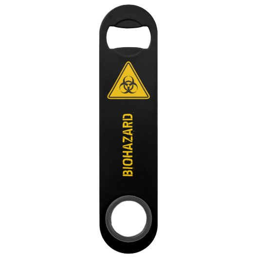 Biohazard pictogram speed flessenopener (Voorkant)