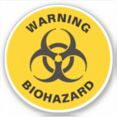 Biohazard pictogram sticker (Voorkant)