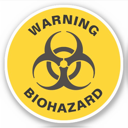 Biohazard pictogram sticker (Voorkant)