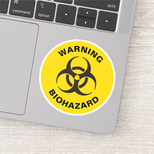 Biohazard pictogram sticker (Detail)