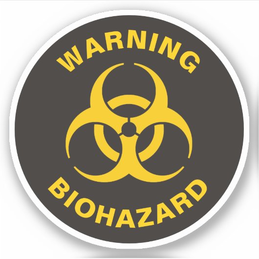 Biohazard pictogram sticker (Voorkant)
