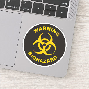Biohazard pictogram sticker