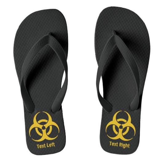 Biohazard pictogram teenslippers (Voetbed)
