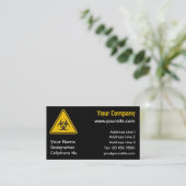 Biohazard pictogram visitekaartje (Staand voorkant)