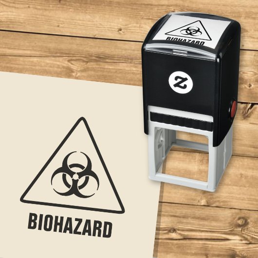 Biohazard-pictogram Zelfinktende Stempel