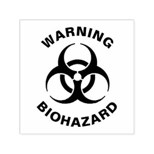 Biohazard pictogram zelfinktende stempel