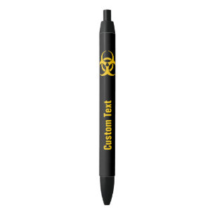 Biohazard pictogram zwarte inkt pen