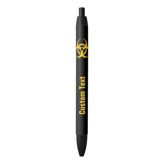 Biohazard pictogram zwarte inkt pen (Voorkant Verticaal)