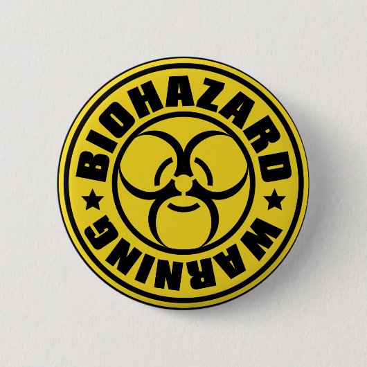 BIOHAZARD RONDE BUTTON 5,7 CM (Voorkant)