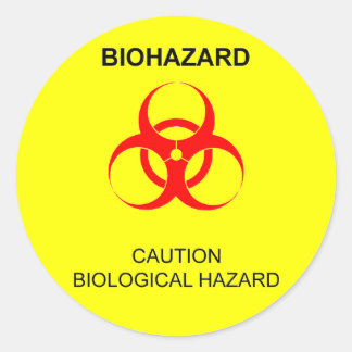 BIOHAZARD RONDE STICKER