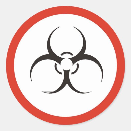 BioHazard Ronde Sticker (Voorkant)