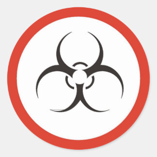 BioHazard Ronde Sticker