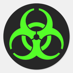 Biohazard Ronde Stickers