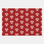 Biohazard rood en wit inpakpapier vel (Voorkant 2)