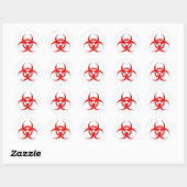 Biohazard rood ontwerp! ronde sticker (Vel)