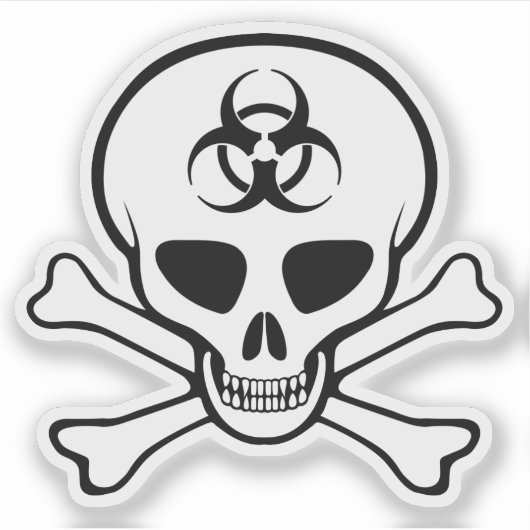 Biohazard schedel Sticker (Voorkant)