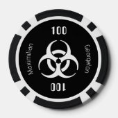 Biohazard Serious Gamers Gift - Zwarte Poker Chips (Achterkant)