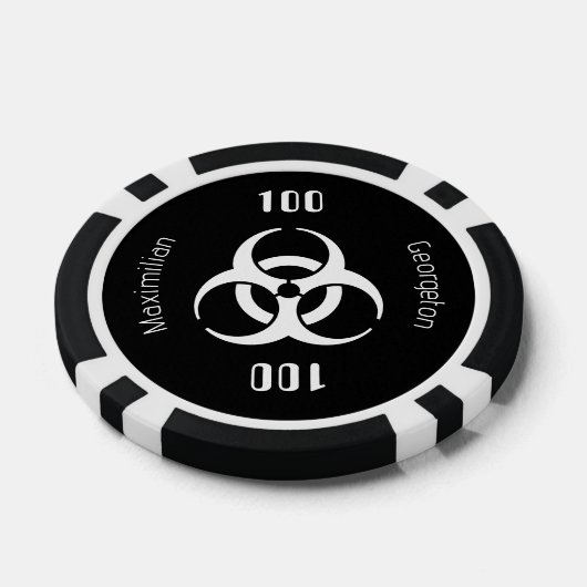 Biohazard Serious Gamers Gift - Zwarte Poker Chips (Enkel)
