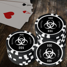 Biohazard Serious Gamers Gift - Zwarte Poker Chips