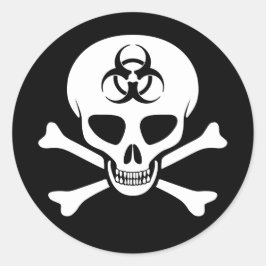 Biohazard Skull & Crossbones Sticker