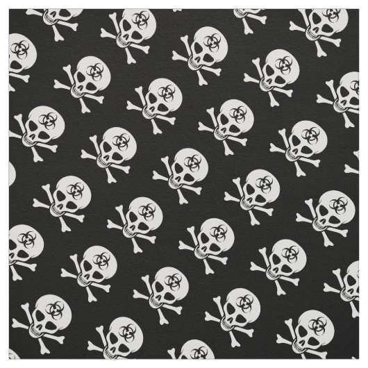 Biohazard Skull en Crossbones Stof (Swatch)