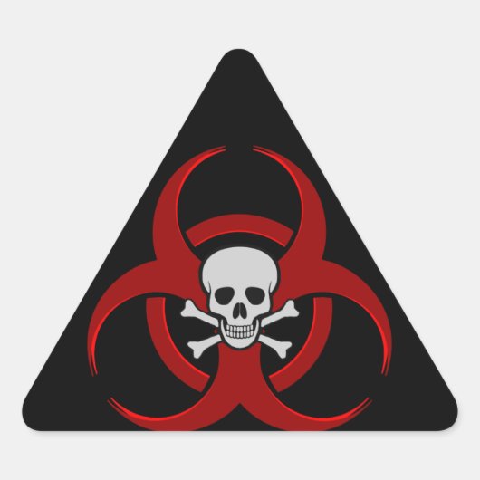 Biohazard Skull Sticker (Voorkant)