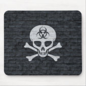 Biohazard Skull w/ Gray Brick Muismat (Voorkant)