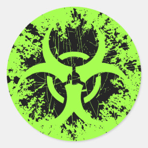 Biohazard — Splat Ronde Sticker